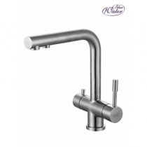 MĖLYNAS VANDUO ZARA-INOX virtuvinis maišytuvas su vandens filtro jungtimi