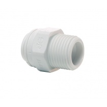 John Guest 1/2 - 1/2 Straight Adaptor – NPTF Thread (PP011624W)