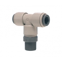 John Guest Swivel Branch Tee – BSPT Thread 1/4 / 1/8 (PI100801S)